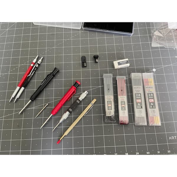 Angel Sar 15-Pack Carpenter Pencils Mechanical, 2.0 mm