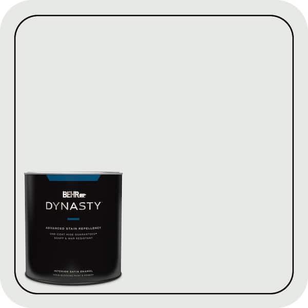 BEHR DYNASTY 1 qt. #PPL-55 Coastal Fog Satin Enamel Interior Stain-Blocking Paint and Primer