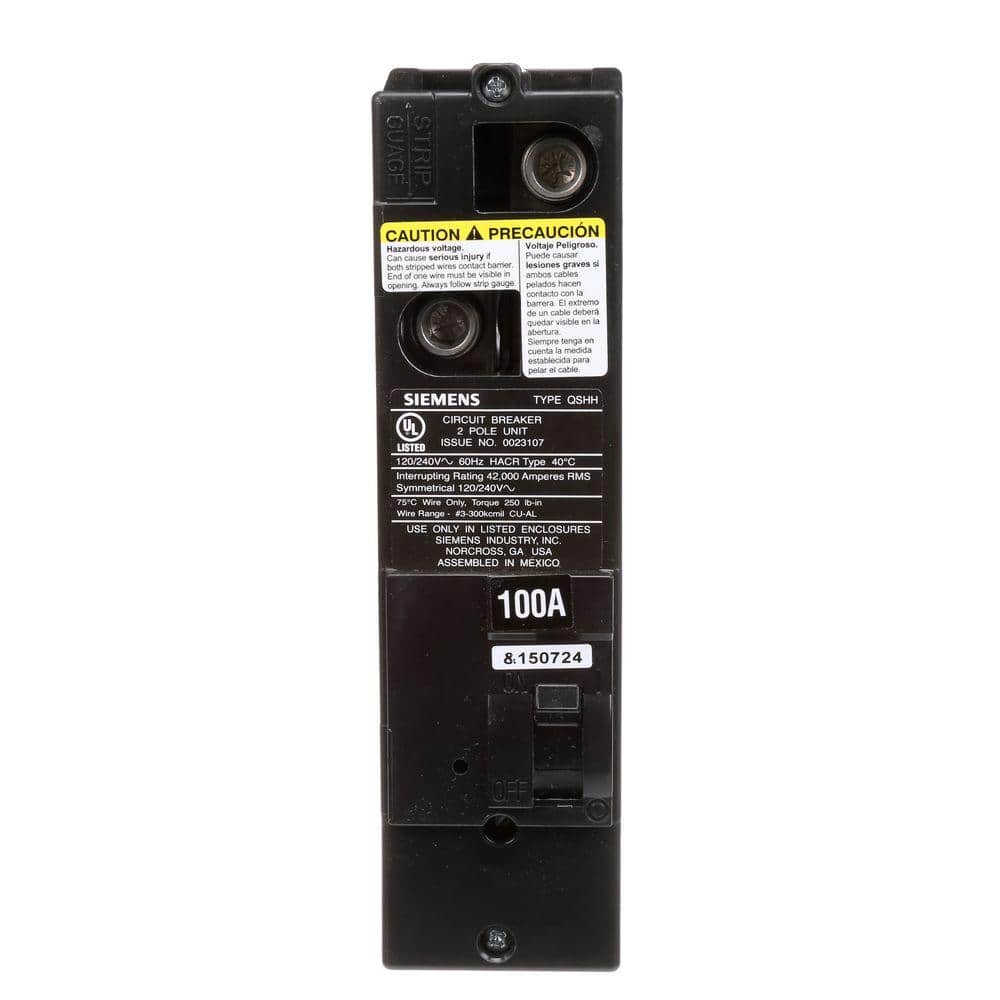 100 Amp Double-Pole 42kA Type QS Multi-Family Main Breaker price history on PriceWatchPro