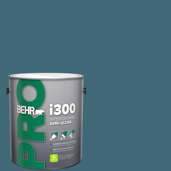 BEHR PRO 1 gal. #PMD-45 Teal Mosaic Semi-Gloss Interior Paint