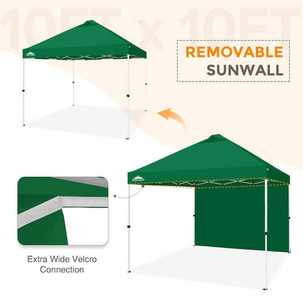 EAGLE PEAK 5 ft. x 5 ft. Blue Pop Up Canopy with 1 Removable Sunwall  E25SW1-BLU-AZ - The Home Depot