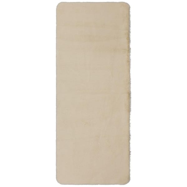 Mohawk Home Lavish Plush Oatmeal 24 in. x 60 in. Bath Mat