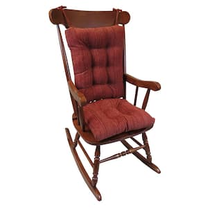 Gripper Polar Chenille Garnet Jumbo Rocking Chair Cushion Set