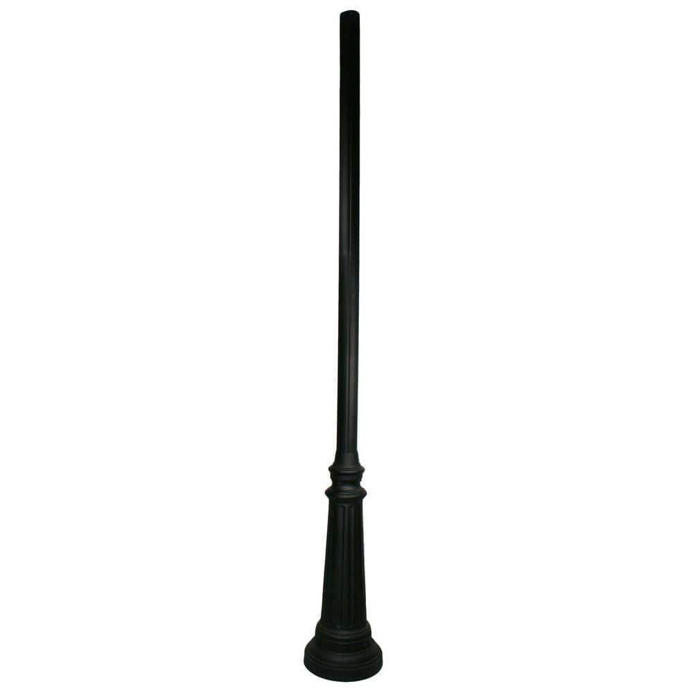 Outdoor Post 96.5 in. Black Aluminum Hardwired Surface Mount/Base Outdoor W