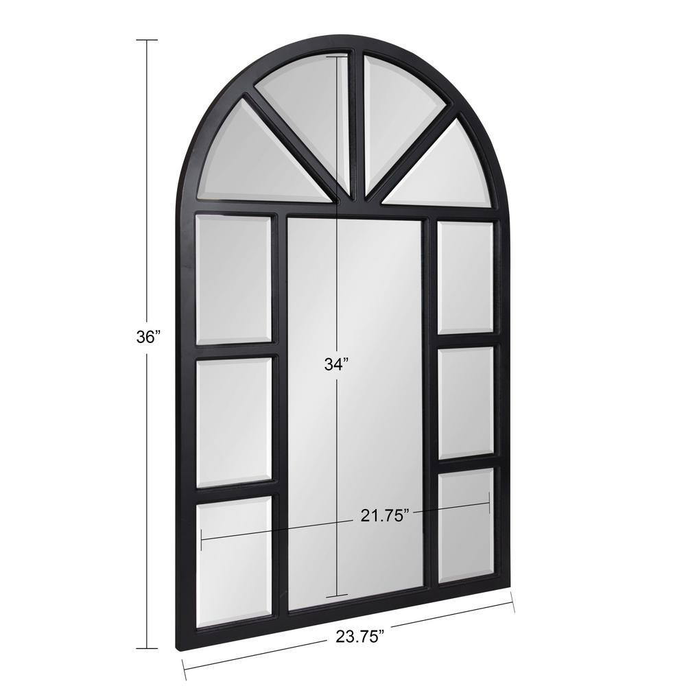 Hogan Rustic Full-Length Rectangular Wood Vanity Mirror, 40.75x28.5, Distressed Black