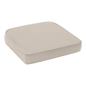 20.5 in. x 19.5 in. Putty Outdoor Trapezoid Seat Cushion (2-Pack)