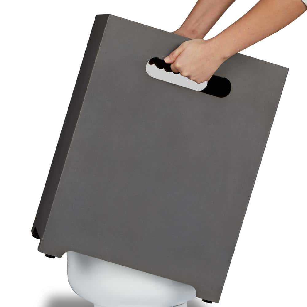 Aegean 20" Dark Gray Powder-Coated Steel Propane Tank Cover