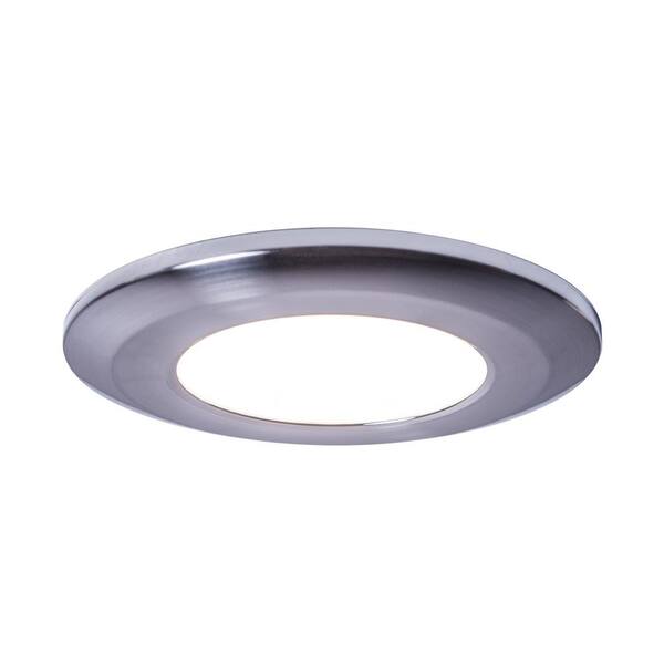 Wafer Thin Bright White LED Puck Light Polished Chrome Finish