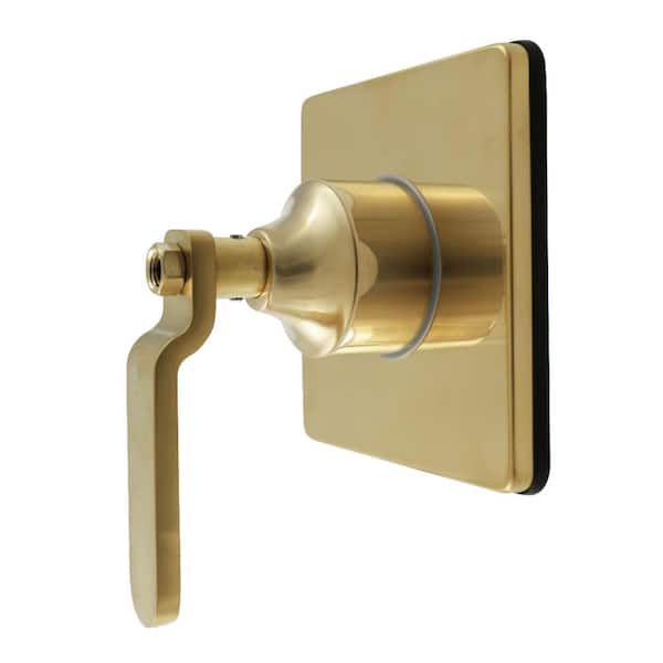 Whitaker 1/2 in. Single-Handle 1-Hole Wall Mount 3-Way Diverter Valve with Trim Kit in Brushed Brass