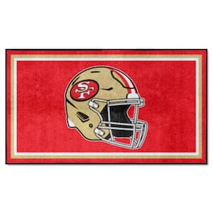 San Francisco 49ers Red 3 ft. x 5 ft. Plush Area Rug