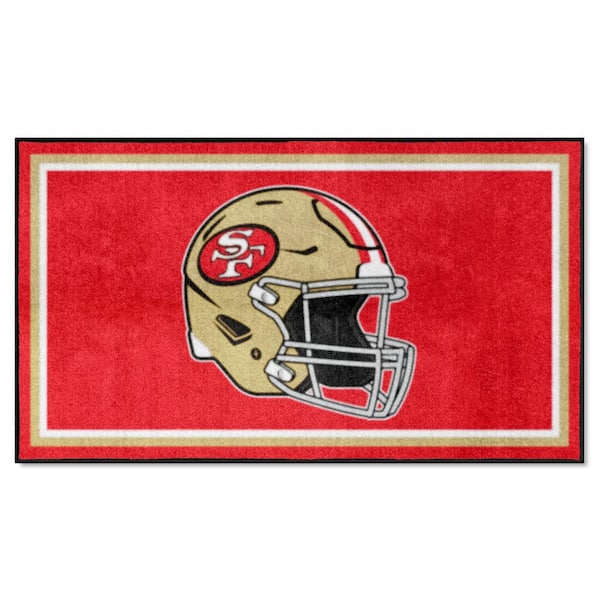 FANMATS San Francisco 49ers Red 3 ft. x 5 ft. Plush Area Rug
