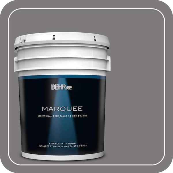 BEHR MARQUEE 5 gal. #BXC-58 Stormy Gray Satin Enamel Exterior Paint & Primer