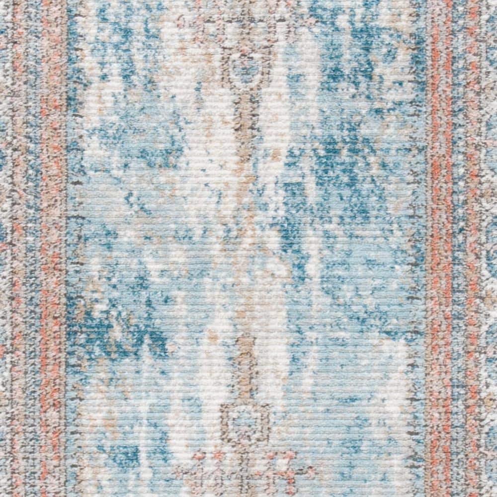 Abstract Blue Elegance Synthetic Area Rug - 26"x8"