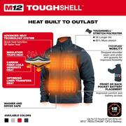 Men's 2X-Large M12 12V Lithium-Ion Cordless TOUGHSHELL Gray Heated Jacket with (1) 3.0 Ah Battery and Charger