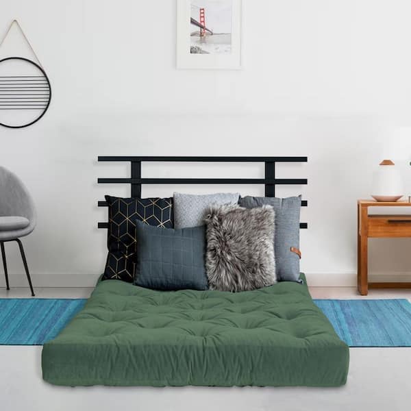 Huluwat Green 8 in. Queen Memory Foam Polyester Mattress Pad