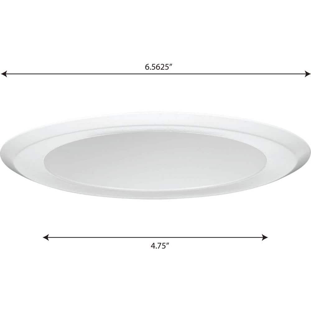 Satin White 5" Aluminum LED Recessed Ceiling Light Trim
