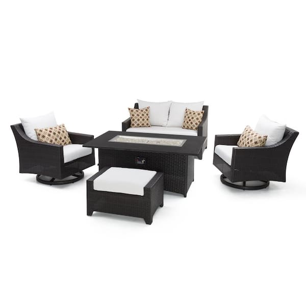 Rst Brands Deco Motion 5 Piece Wicker, Moroccan Fire Pit