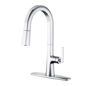 Ardua Single-Handle Pull-Down Sprayer Kitchen Faucet with Accessories in Rust and Spot Resist in Polished Chrome