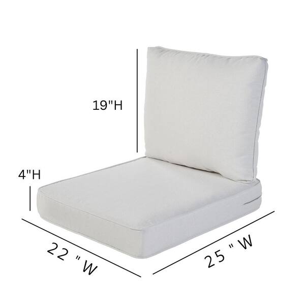 HAVEN WAY 22 in. x 25 in. 2 Piece Universal Outdoor Deep Seat