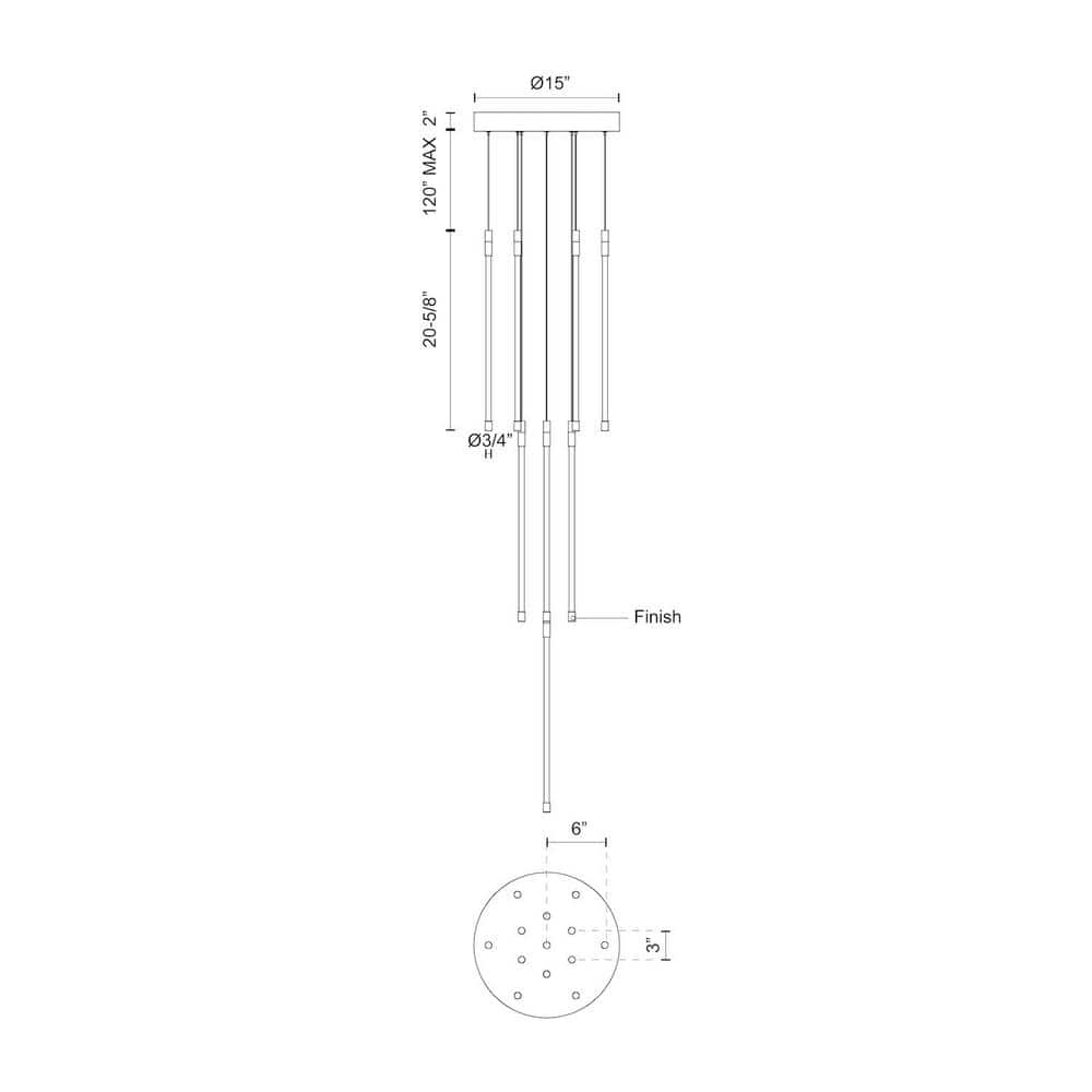 Chrome 13-Light LED Cluster Pendant Chandelier