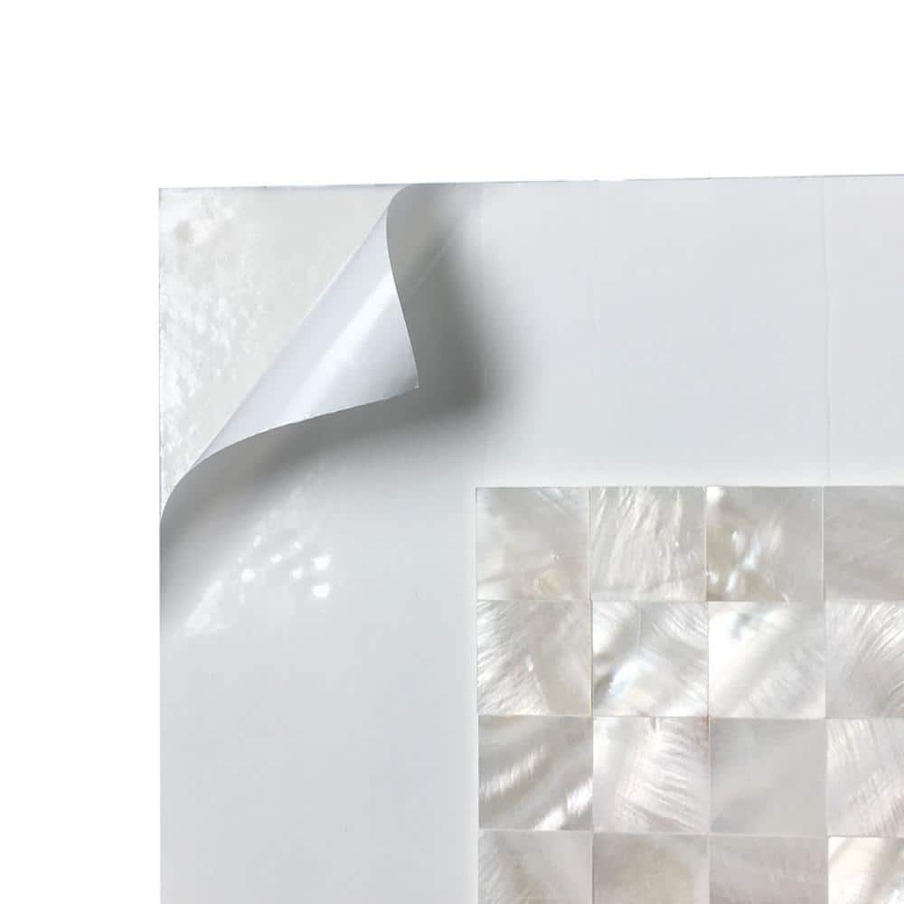 Ivory White 12x12 Mother of Pearl Self-Adhesive Mosaic Tile