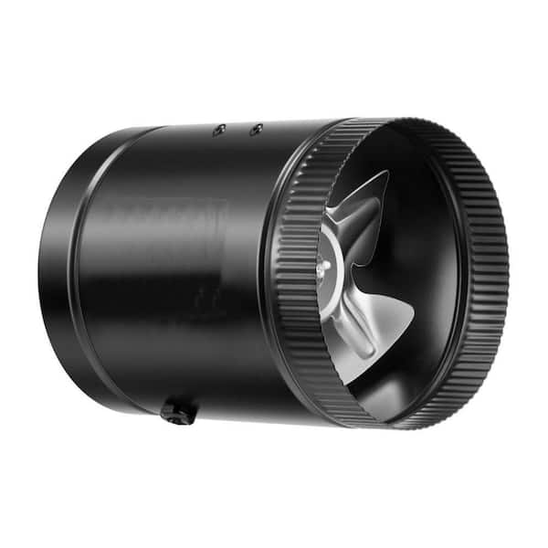 4 in. Inline Booster Duct Fan 100 CFM HVAC Exhaust Kitchens Ventilation with Low Noise Black for Basements
