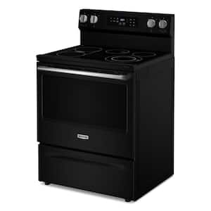 30 in. 5-Element Freestanding Electric Range in Black with No Preheat Air Fry