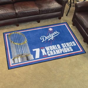 FANMATS MLB Los Angeles Dodgers Navy 2 ft. x 2 ft. Round Area Rug 18139 -  The Home Depot