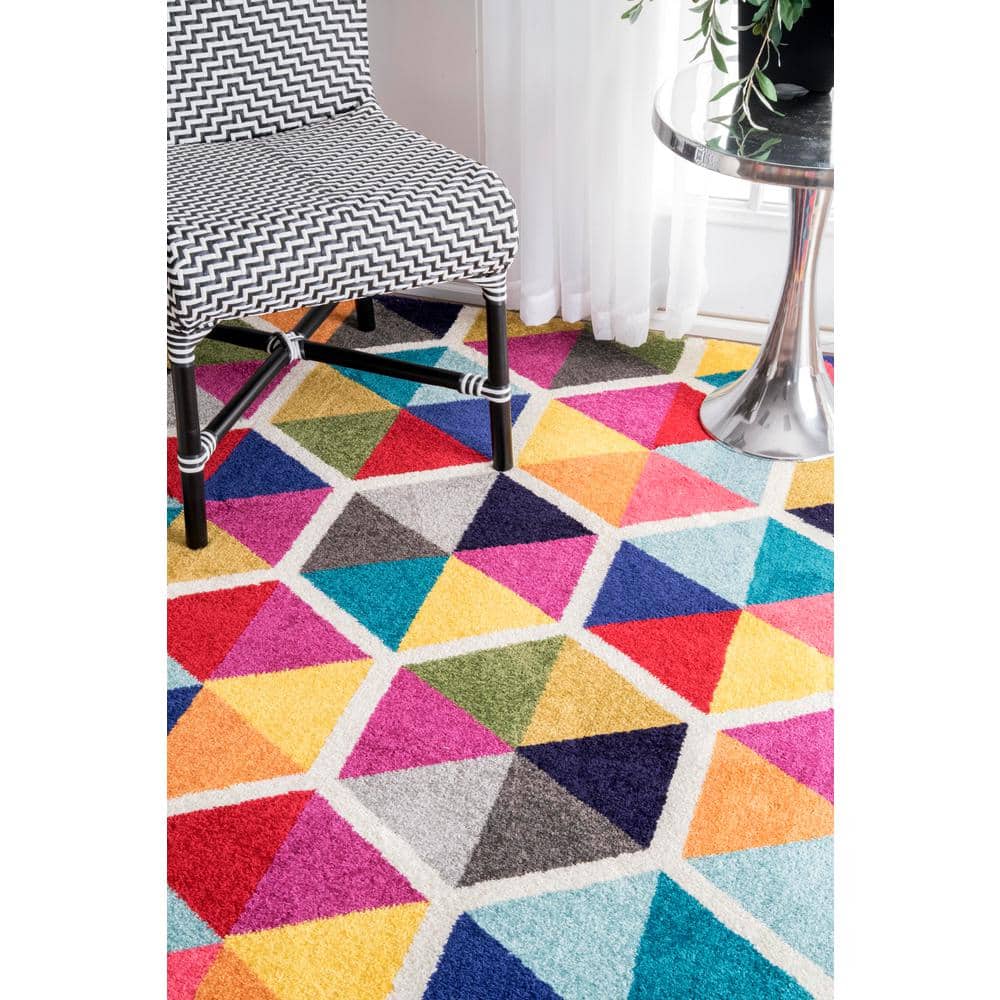 Maris Multicolor Geometric Synthetic Area Rug