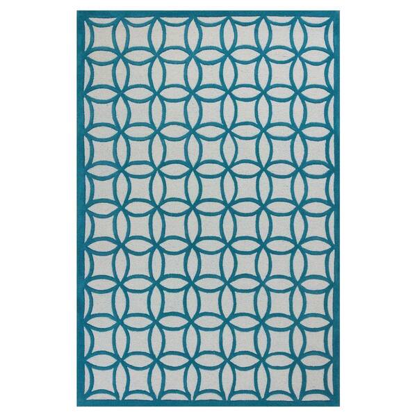 Kas Rugs Play Time Teal 5 ft. x 7 ft. 6 in. Area Rug