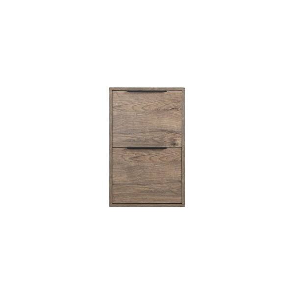 Unbranded Classic Gray Wood MDF File Cabinet with 2-Drawers Vertical Filling Cabinet with Metal Handle