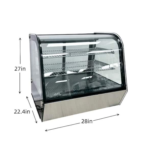 Cooler Depot 28in. W 4.2 cu ft Commercial Countertop Display Refrigerator in Black