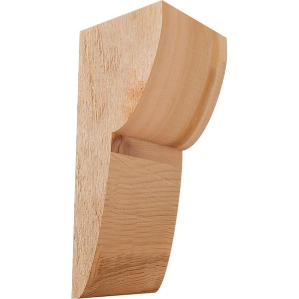 Ekena Millwork 6 in. x 6 in. x 14 in. Western Red Cedar Crestline Rough Sawn Corbel