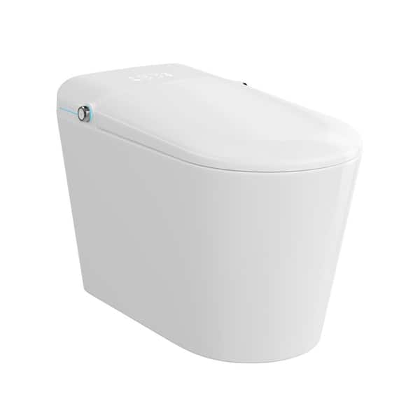 1-Piece Elongated Bidet Toilet 1.28 GPF in White with Bidet/Rear Wash, Heated Seat, Auto Open/Close and Remote Control