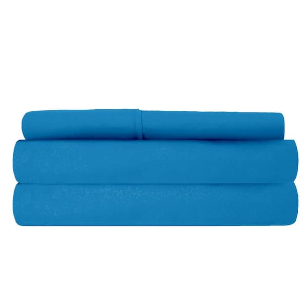 Luxury Home 3-Piece Dusty Blue Super-Soft 1600 Series Double-Brushed Twin Microfiber Bed Sheets Set