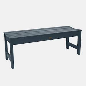 Lehigh 4 ft. 2-Person Federal Blue Recycled Plastic Outdoor Picnic Bench