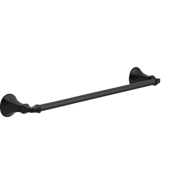 Ashlyn 18 in. Wall Mount Towel Bar Bath Hardware Accessory in Matte Black
