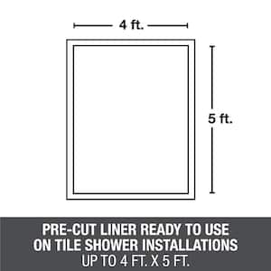 5 ft. x 6 ft. Gray PVC Shower Pan Liner Roll