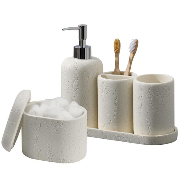 Wudkey 5-Piece Bathroom Accessory Set with Soap Dispenser
