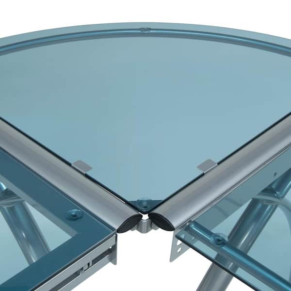 Studio Designs Futura LS Silver/Blue Metal and Glass Craft Studio Designs Futura LS Silver/Blue Metal and Glass Craft