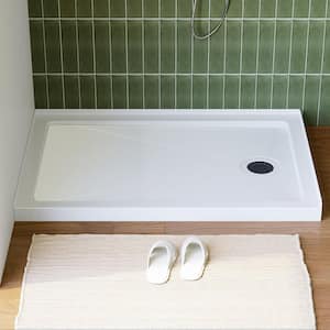 48 in. L x 32 in. W Alcove Shower Pan Base with Right Drain