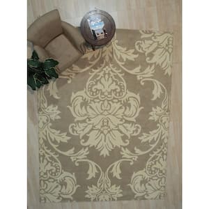 LT.Brown Hand-Tufted Wool Transitional Modern Tufted Rug, 9 ft. x 12 ft. Area Rug
