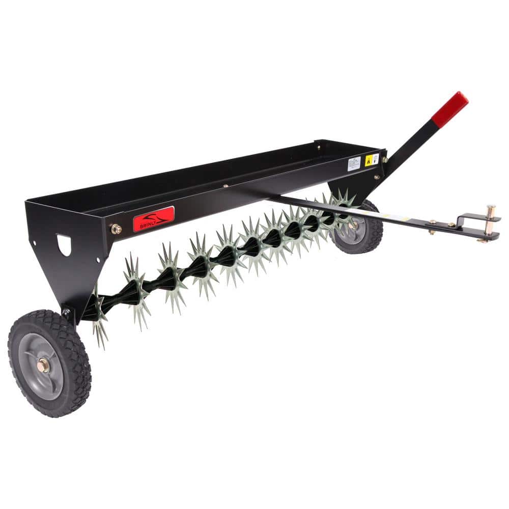 Brinly-Hardy 40 in. Tow-Behind Spike Aerator with Transport Wheels & 3D ...