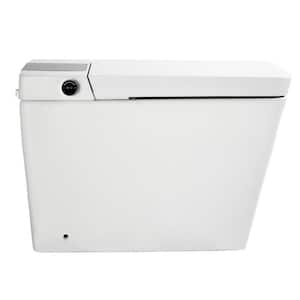 Square Bidet Toilet 0.8/1.2 GPF in. White with Heated, Deodorizing, Soft Close