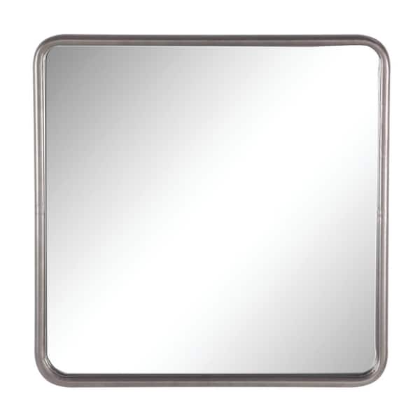 Litton Lane 30 in. x 30 in. Square Framed Gray Wall Mirror
