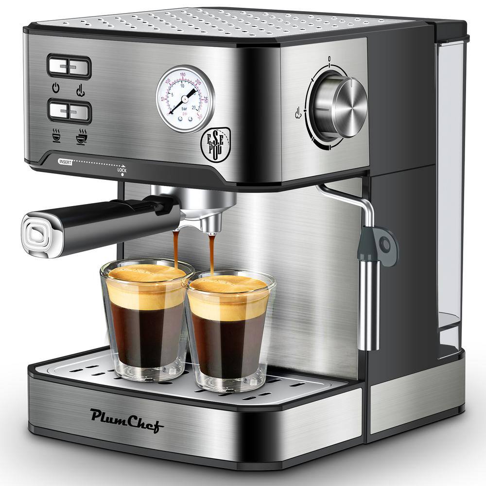 15 Bar 1 Cup Stainless Steel Espresso Machine with Dual-stainless Filter