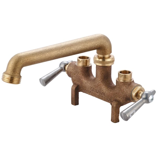 Central Brass 2-Handle Laundry Utility Faucet in Rough Brass