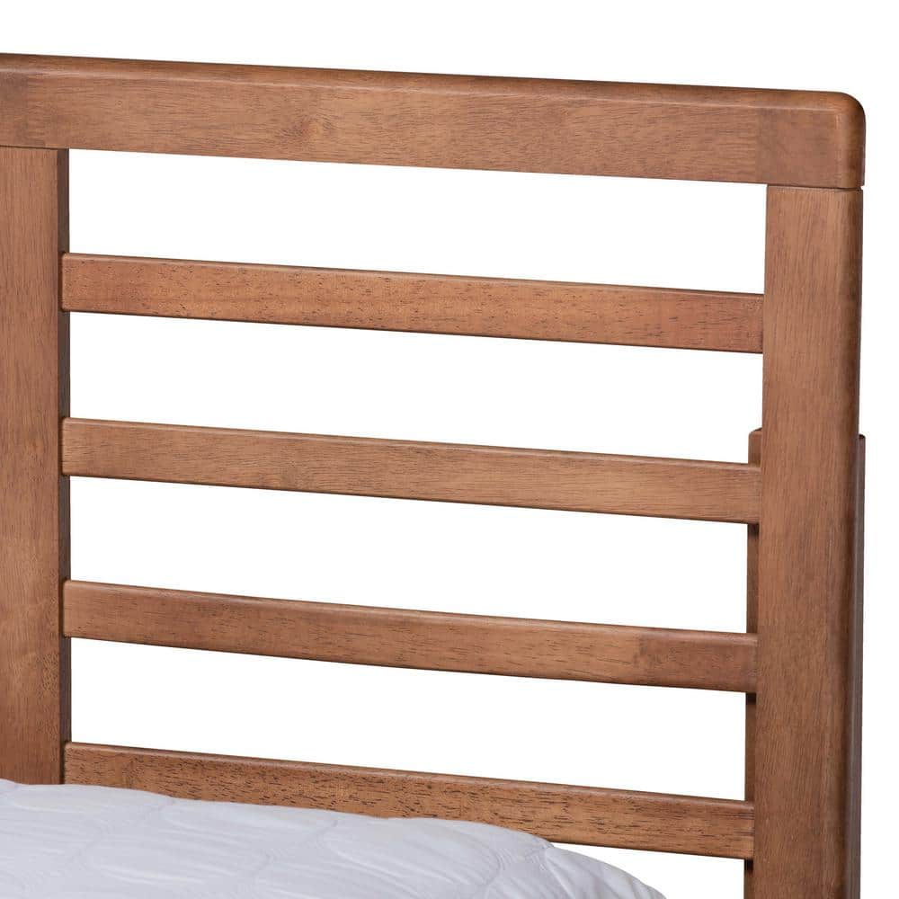 Ash Walnut King Size Wood Frame Upholstered Storage Bed with 3 Drawers