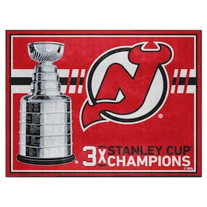 New Jersey Devils Red 8 ft. x 10 ft. Plush Area Rug