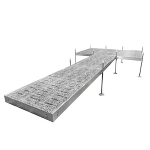 24 ft. Platform Boat Dock System with Aluminum Frame and Thermoformed Terrazzo Decking